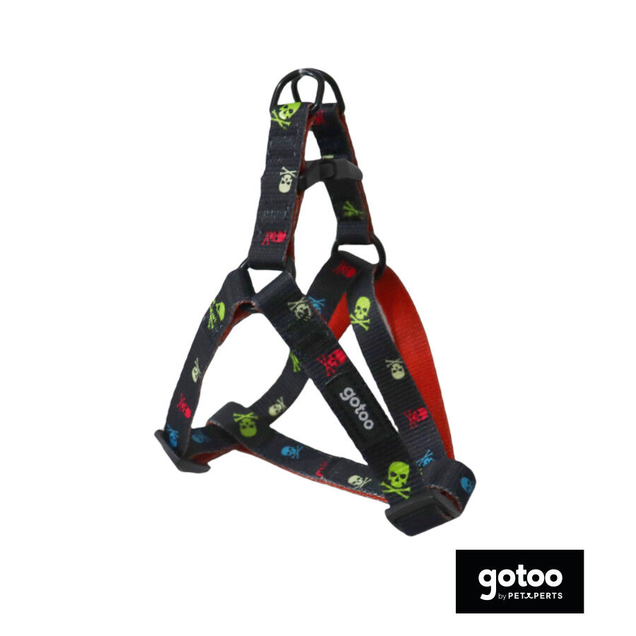 Gotoo  Arn&eacute;s estampado calavera negro para perros, , large Imagen numero 2