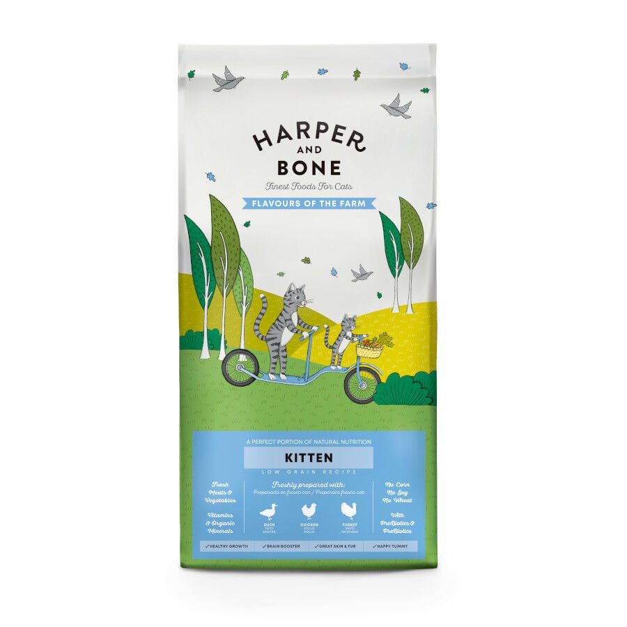 Harper & Bone Flavours Farm Pienso Sabores Granja para gatitos