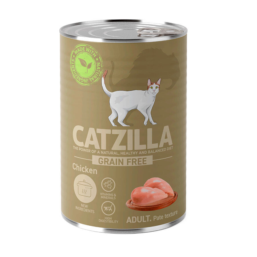 400 g Catzilla Adult Grain Free Pollo en Pat&eacute; lata para gatos, , large Imagen numero 1