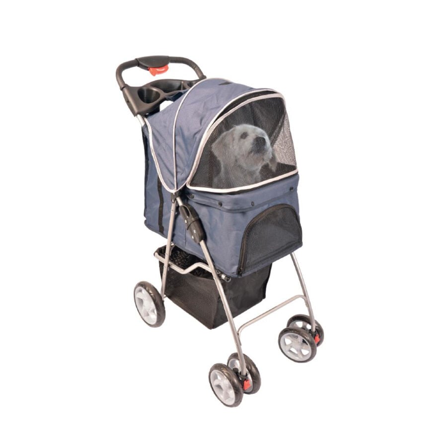 Duvoplus Carrito de Paseo 4 ruedas para perros y gatos, , large Imagen numero 2