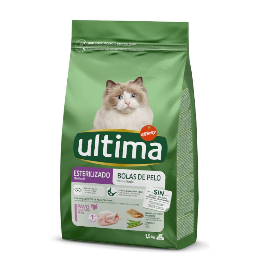 Affinity Ultima Feline Adult Sterilized Hairball Control pavo y cebada 1,5 kg Imagen numero 1