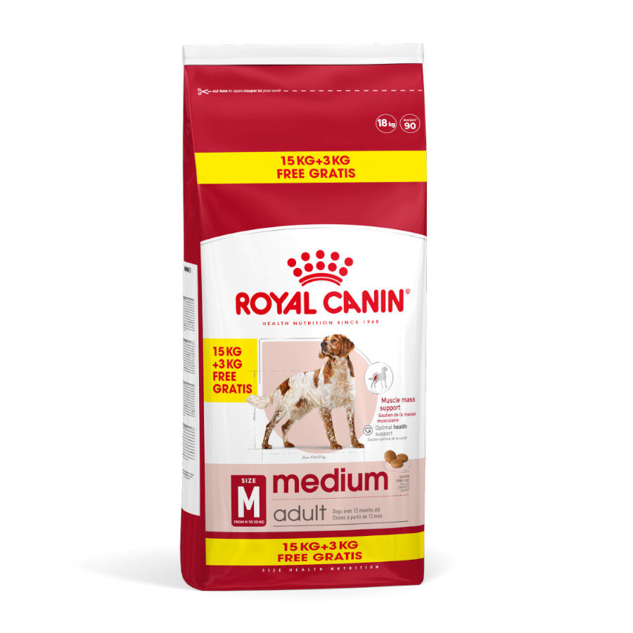 18 kg (15 + 3 kg &iexcl;gratis!) Royal Canin Medium Adult pienso para perros, , large Imagen numero 1