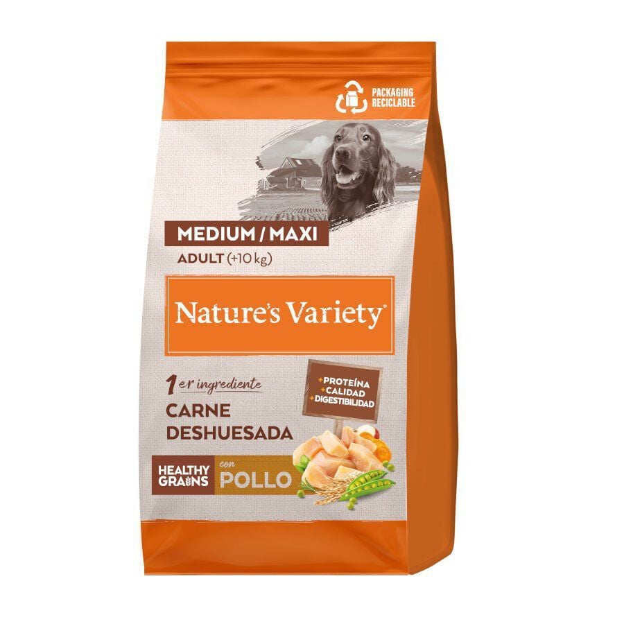 12 kg Nature's Variety Healthy Grain Adult Medium Maxi Pollo pienso para perros, , large indicador imagen numero 1