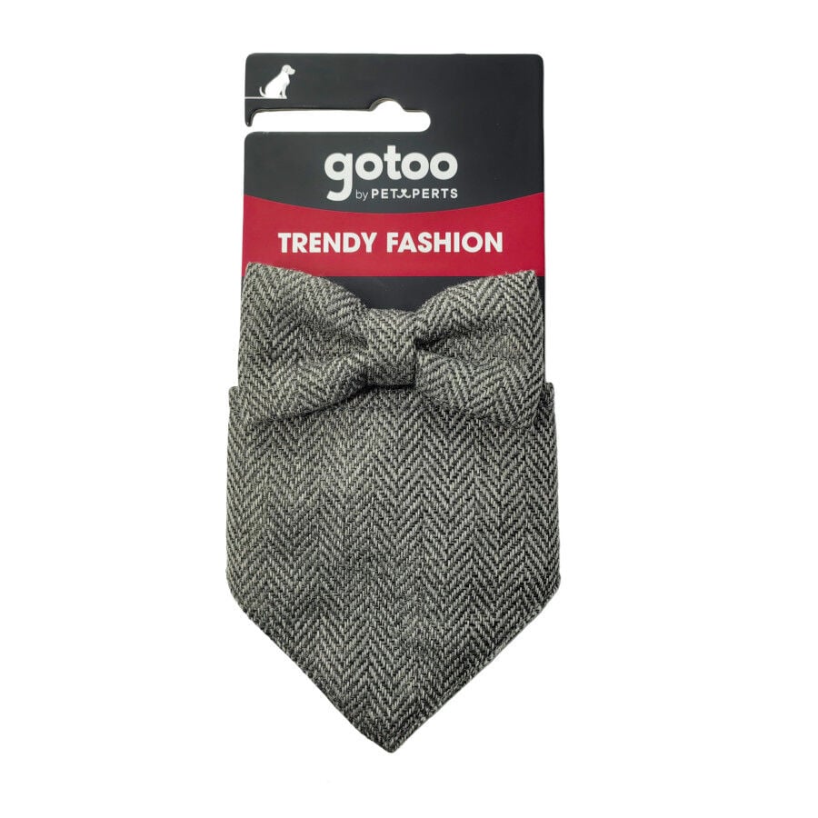 Gotoo Set Bandana y Pajarita espiga gris para perros, , large indicador imagen numero 7