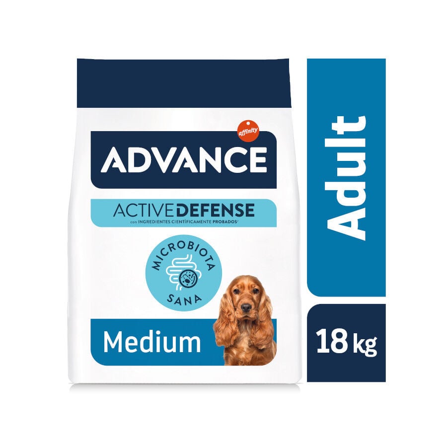 18 kg Advance Active Defense Medium Adult Pollo y Arroz pienso para perros, , large indicador imagen numero 2
