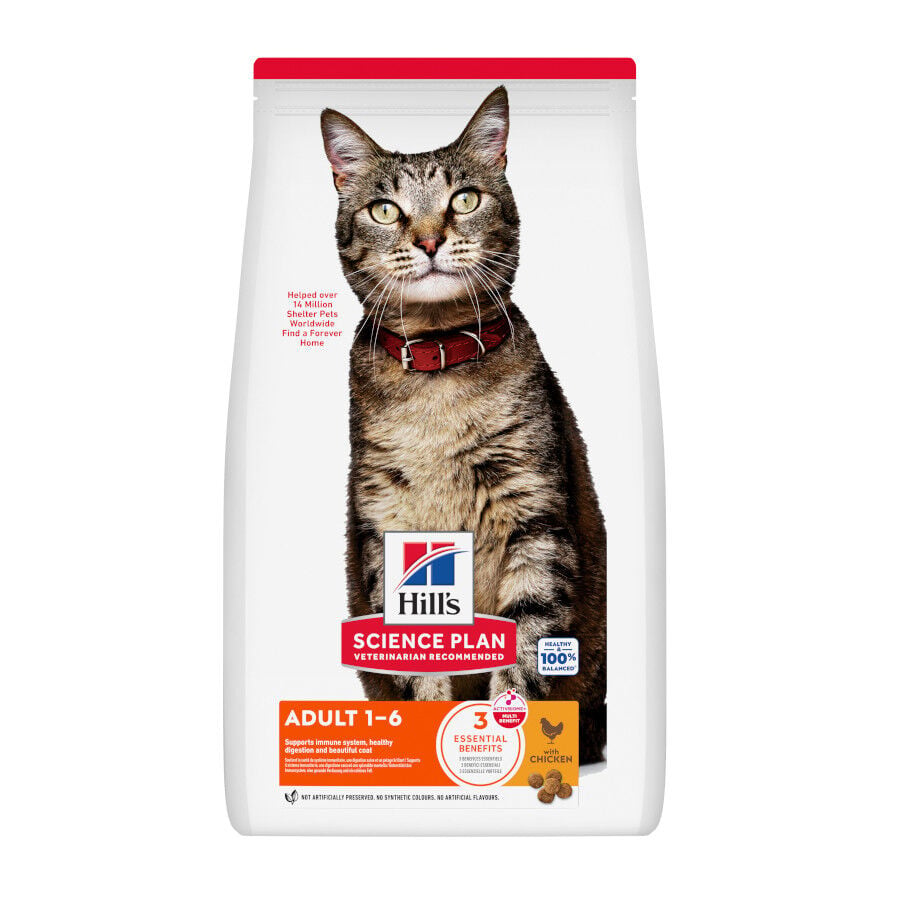 10 kg Hill's Science Plan Adult Pollo pienso para gatos, , large Imagen numero 1