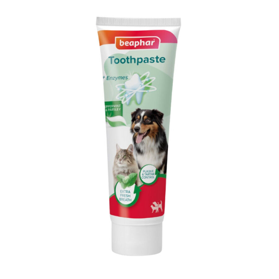Beaphar Pasta Dental  Menta  Perejil para Perros y Gatos, , large Imagen numero 1
