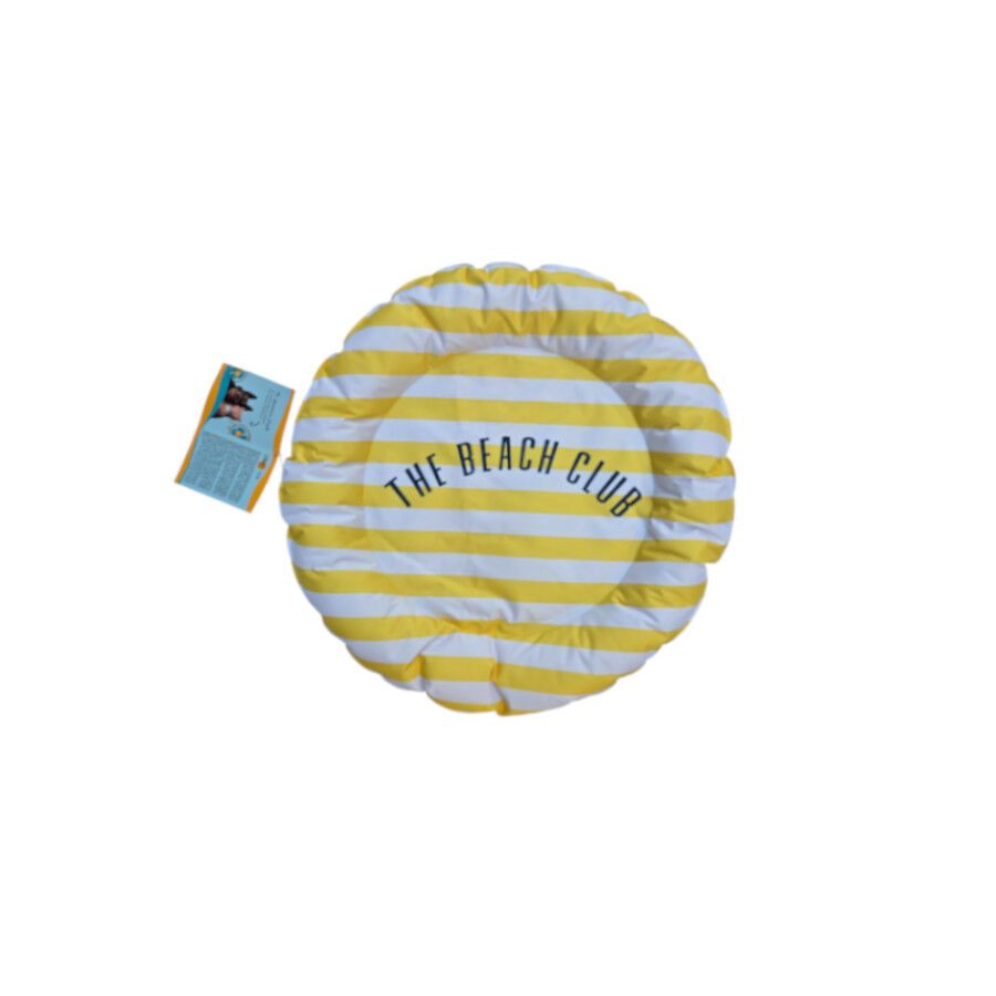 Summer Vibes Cama Redonda Refrescante Amarilla para gatos, , large indicador imagen numero 5