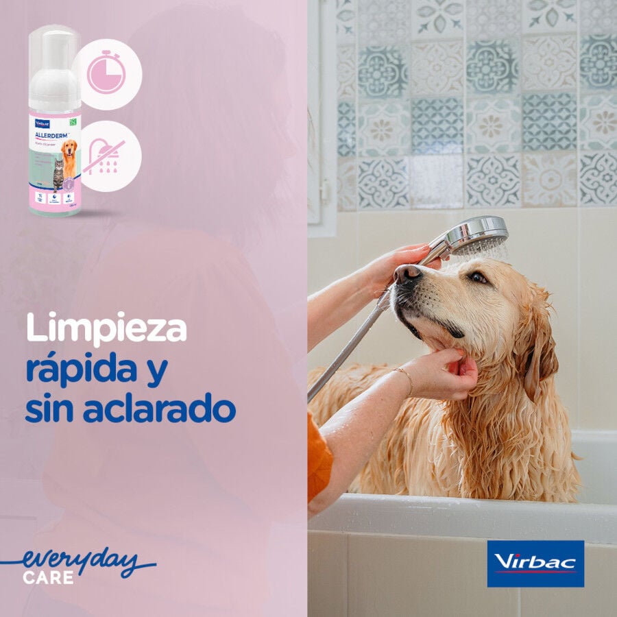 100 ml Virbac Allerderm Foam Cleanser Espuma Limpiadora para perros, , large indicador imagen numero 6