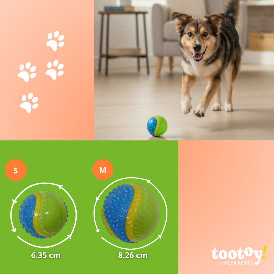Tootoy! Pelota de Goma con Texturas para perros, , large indicador imagen numero 6