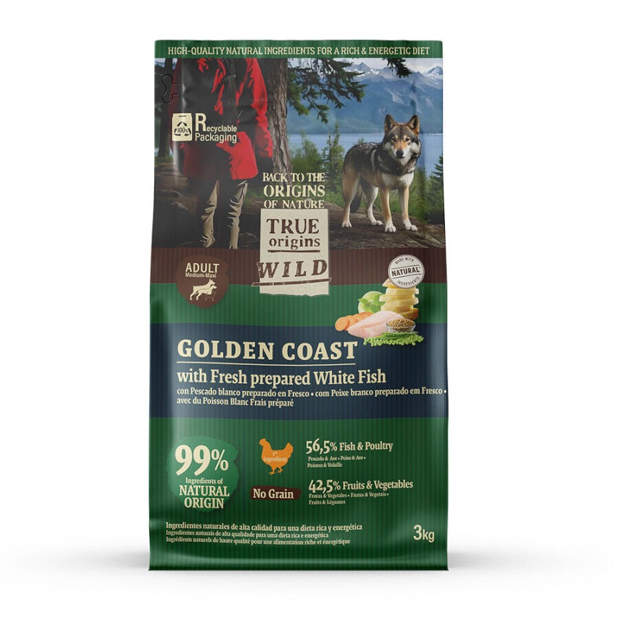 True Origins Wild Golden Coast con Pescado blanco pienso para perros, , large Imagen numero 1