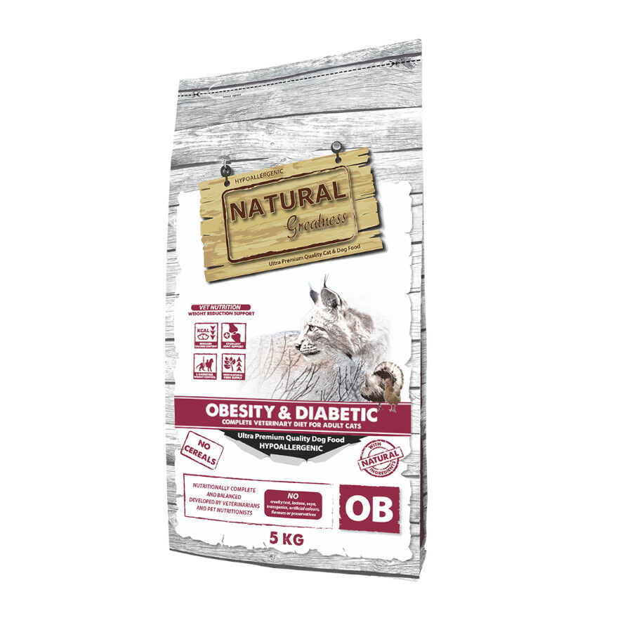 Natural Greatness Obesity & Diabetic Pavo y Pollo Pienso Hipoalerg&eacute;nico para gatos, , large indicador imagen numero 1
