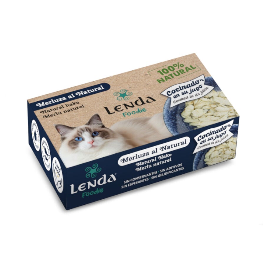 120 g Lenda Lata Merluza al natural para gatos, , large Imagen numero 1