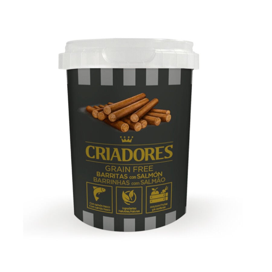 Criadores Barritas Grain Free Salm&oacute;n para perros