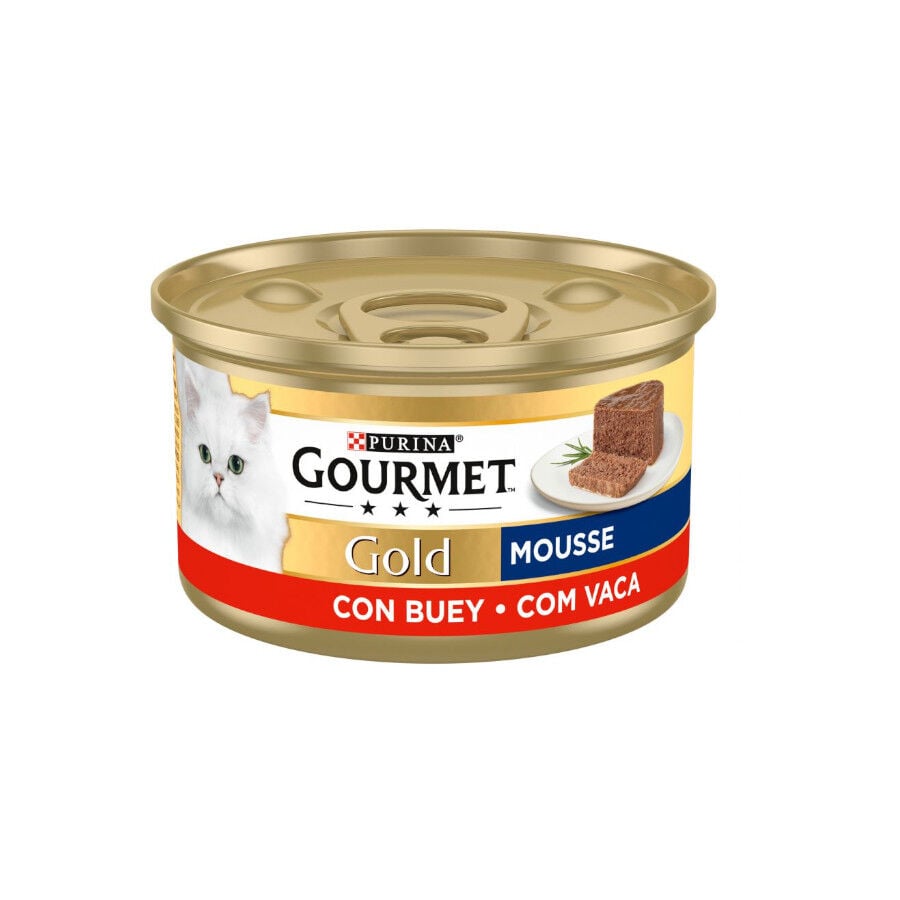 85 g Gourmet Gold Mousse de Buey lata para gatos , , large Imagen numero 1