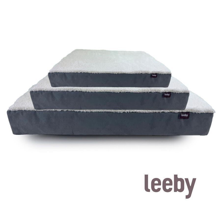 Leeby Colch&oacute;n Ortop&eacute;dico Viscoel&aacute;stico Gris para perros, , large Imagen numero 2