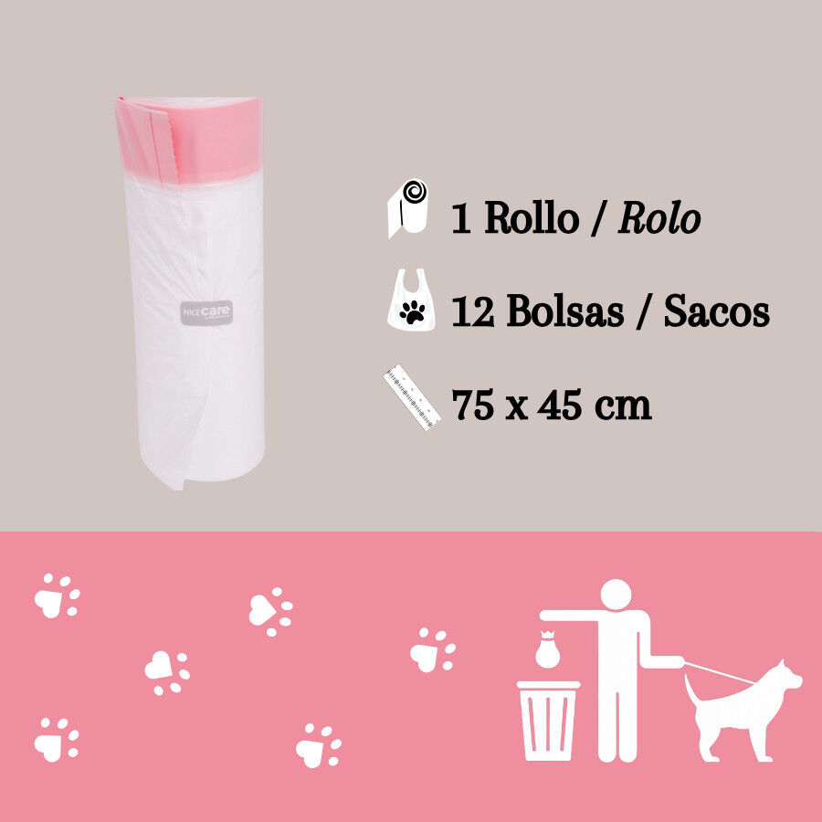 Nice Care Bolsas Bandeja Sanitarias Rollos para gatos, , large indicador imagen numero 3