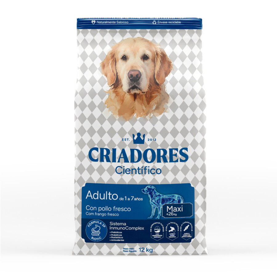 12 kg Criadores Cient&iacute;fico Adulto Maxi Pienso Pollo para perros, , large Imagen numero 1