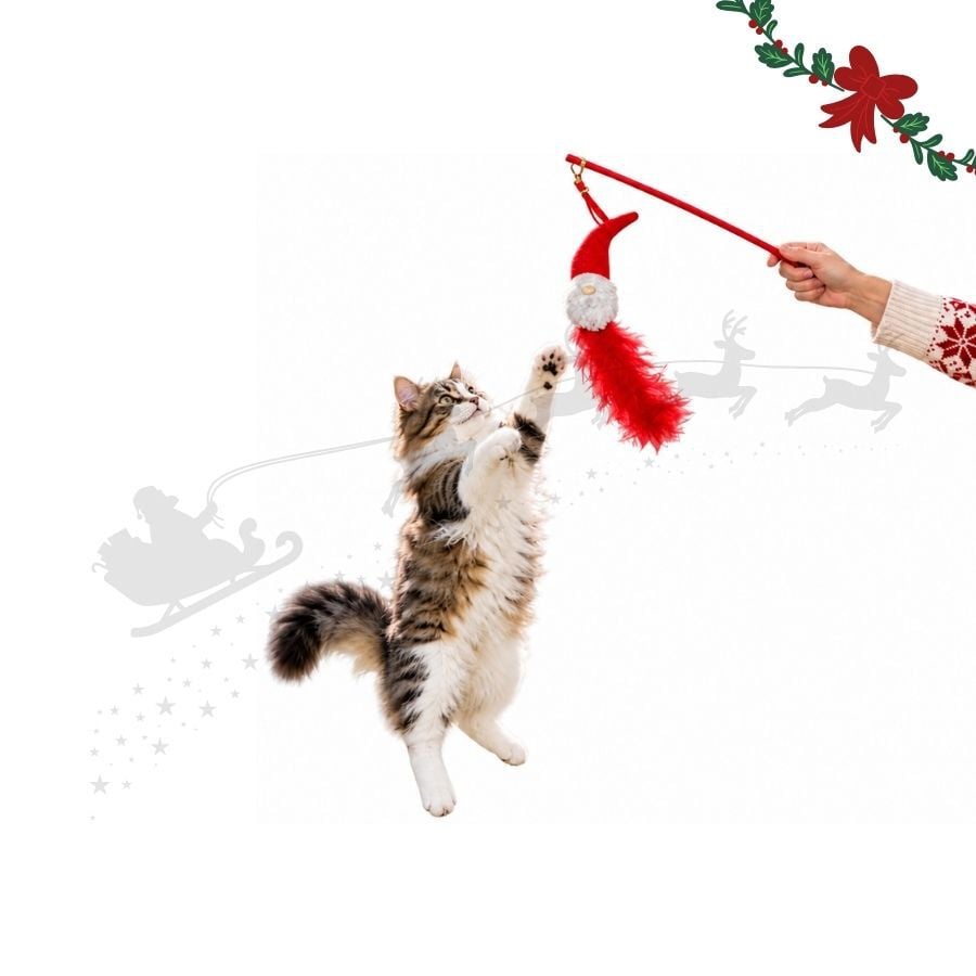 Wonder Christmas Teaser Flexible Pap&aacute; Noel Juguete para gatos, , large indicador imagen numero 1