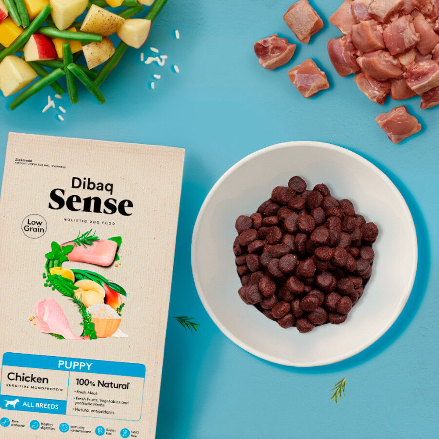 12 kg Dibaq Sense Low Grain Puppy Pollo Pienso para perros, , large indicador imagen numero 2