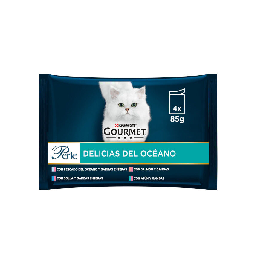4 sobres x 85 g Gourmet Perle Delicias del Oc&eacute;ano en salsa sobre para gatos, , large indicador imagen numero 2