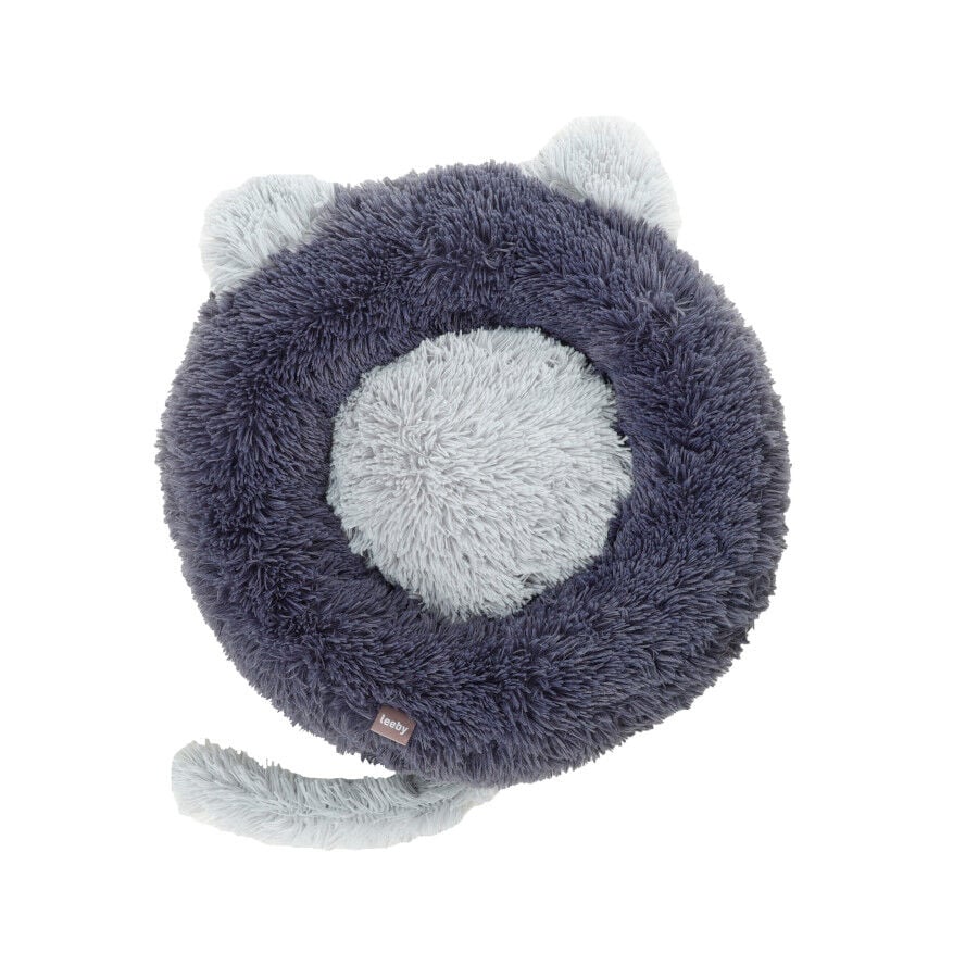 Leeby Cama Donut con Oreja y Cola Gris para gatos, , large indicador imagen numero 1