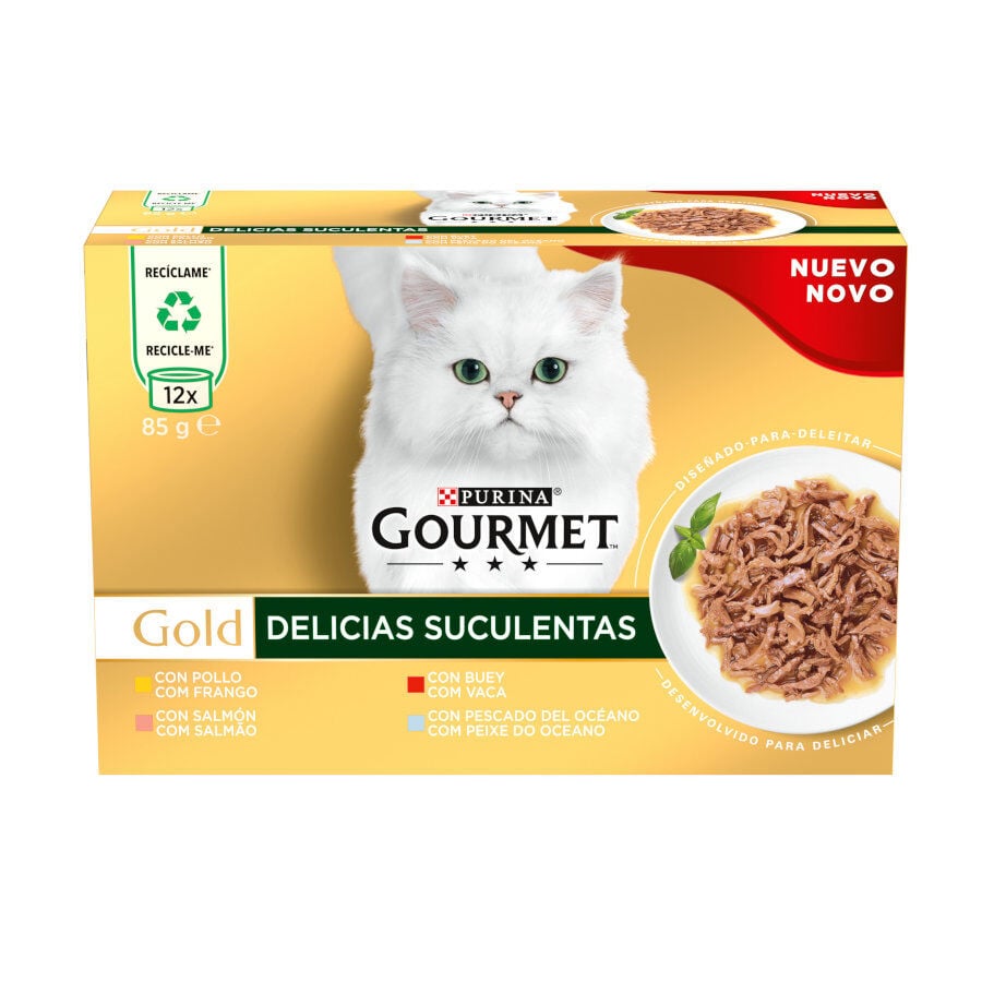 96 latas x 85 g Gourmet Gold Delicias Suculentas Mixtas lata para gatos, , large Imagen numero 2
