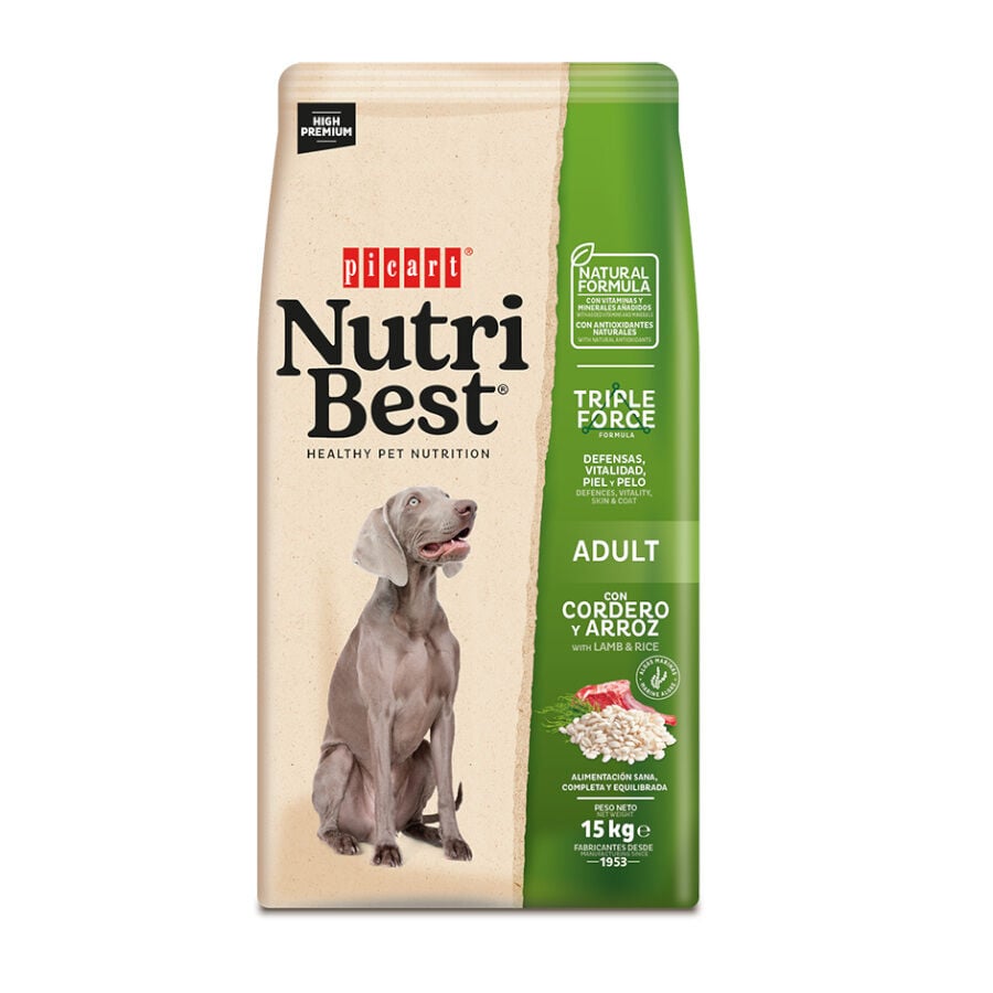 15 Kg Nutribest Adult Cordero y Arroz pienso para perros, , large Imagen numero 1