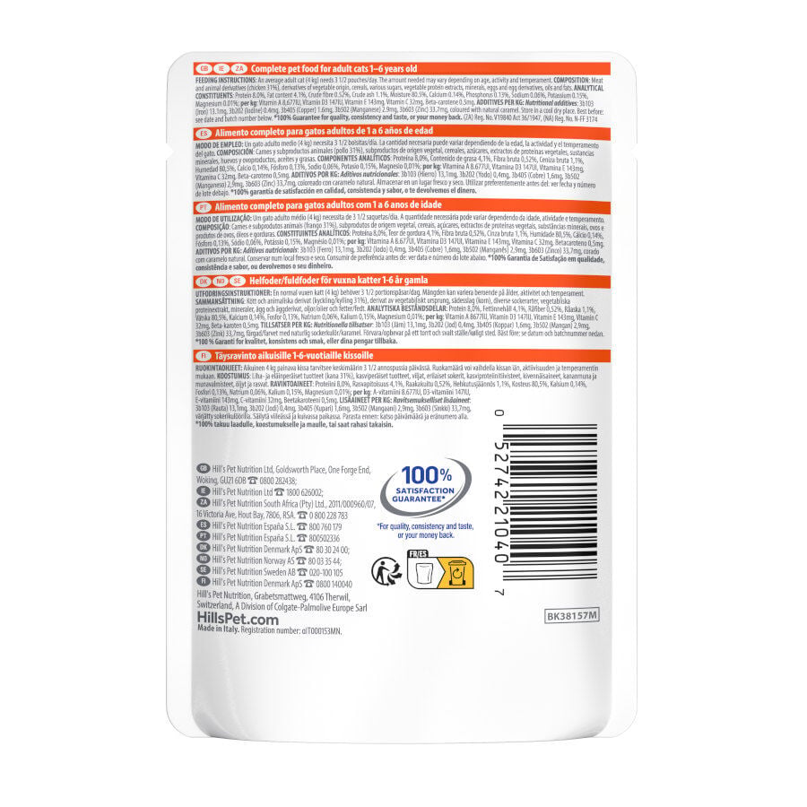 85 g Hill's Science Plan Adult Pollo sobre para gatos, , large Imagen numero 6