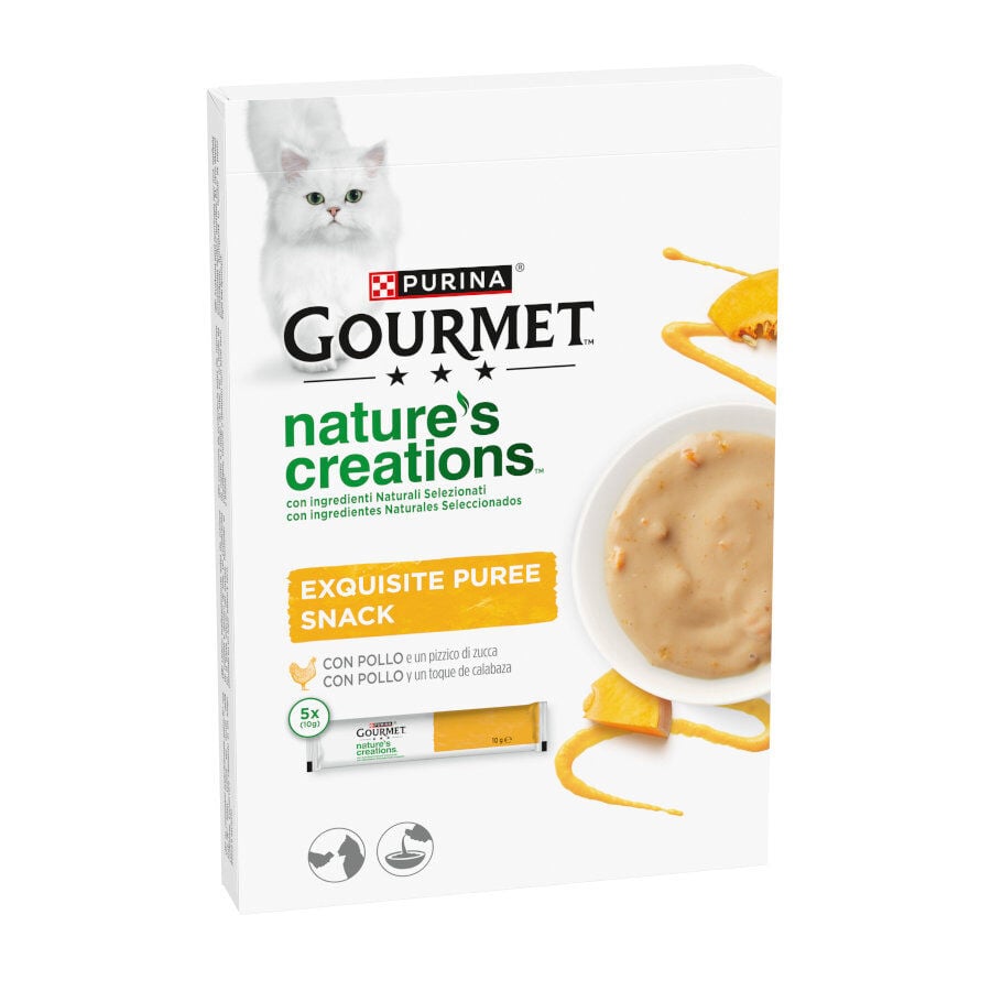 5 sobres x 10 g Gourmet Nature&rsquo;s Creations Snack H&uacute;medo de Pollo para gatos, , large indicador imagen numero 1