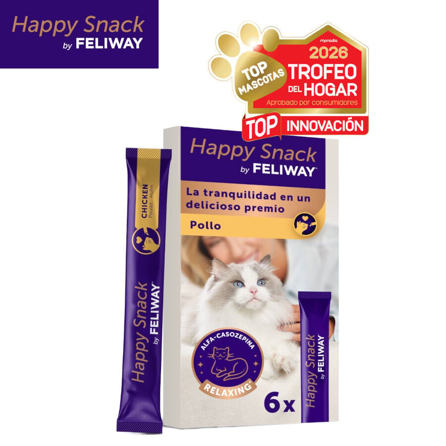 6 sobres x 10 g Feliway Sobres Happy Snack Relajante Pollo para gatos, , large indicador imagen numero 10