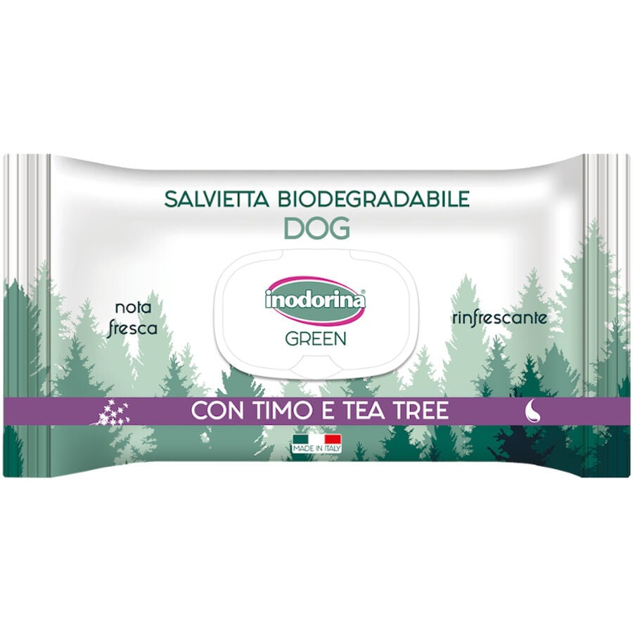 Inodorina Green Toallitas H&uacute;medas Refrescantes para perros
