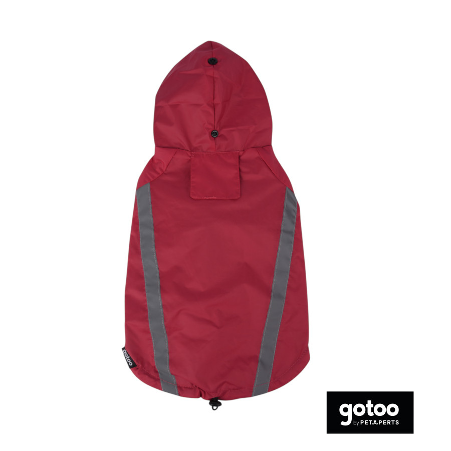 Gotoo Abrigo Impermeable Reflectante Rojo para perros, , large indicador imagen numero 2