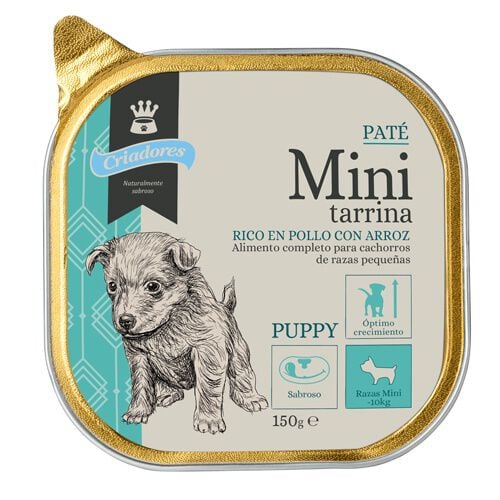 Criadores Mini Pollo y Arroz en pat&eacute; para cachorros