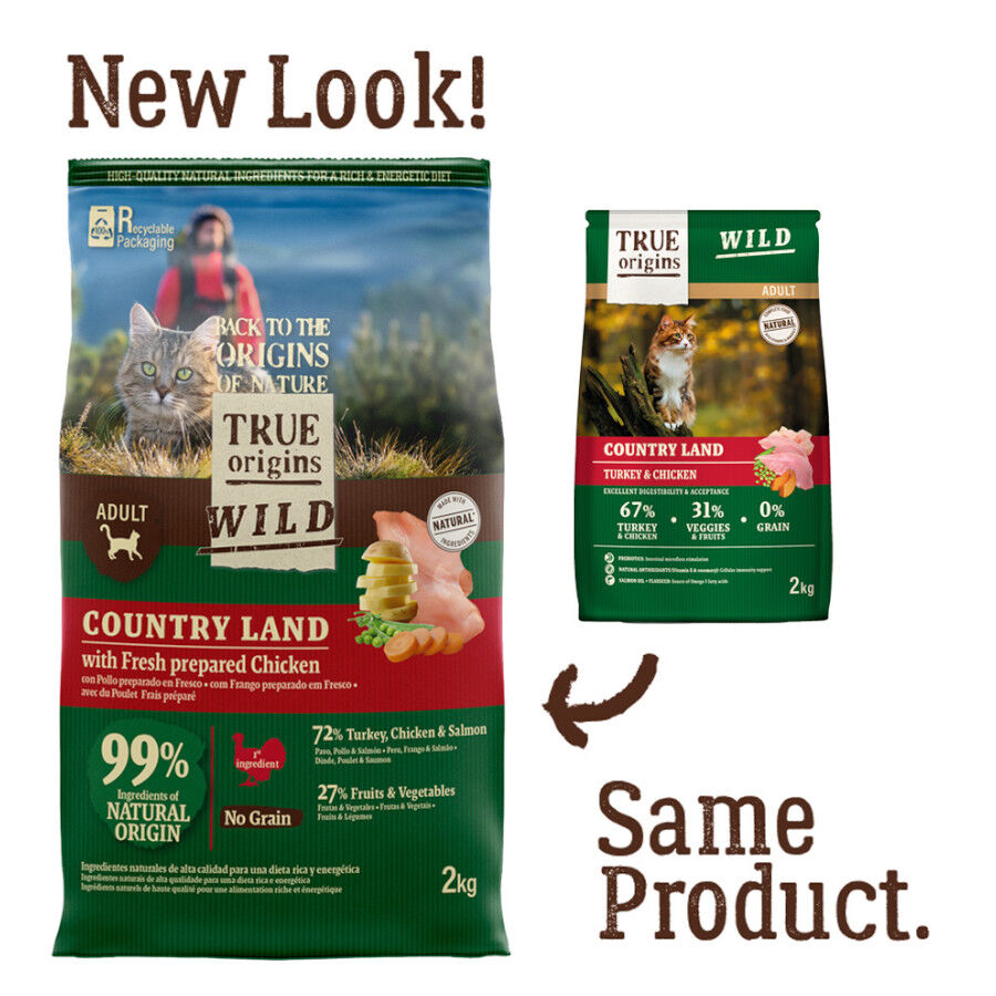 True Origins Wild Adult Pollo y Pavo Pienso para gatos