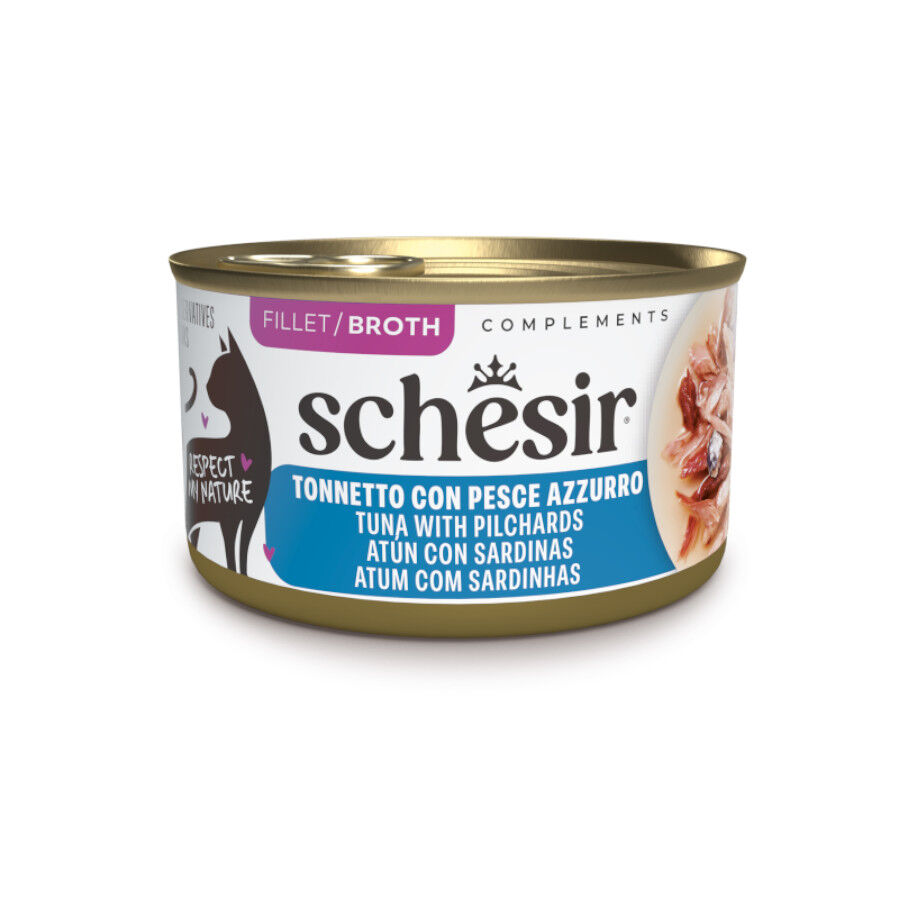 Schesir Lata At&uacute;n con Sardinas Filete para gatos
