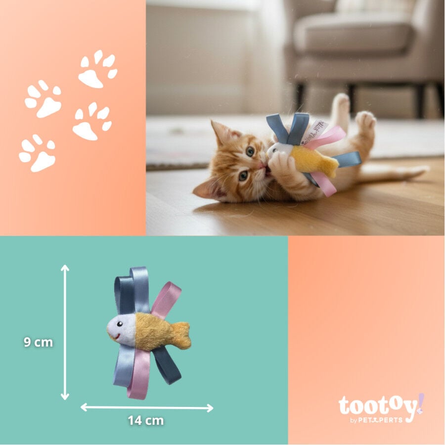 Tootoy! Peluche con Catnip Pez con Lazos para gatitos, , large indicador imagen numero 4