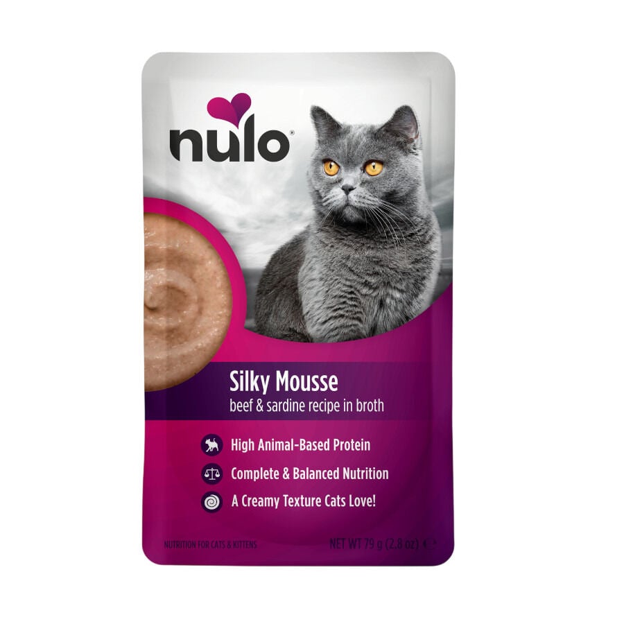 79 g Nulo Silky Mousse Ternera y Sardina Sobres para gatos, , large indicador imagen numero 1