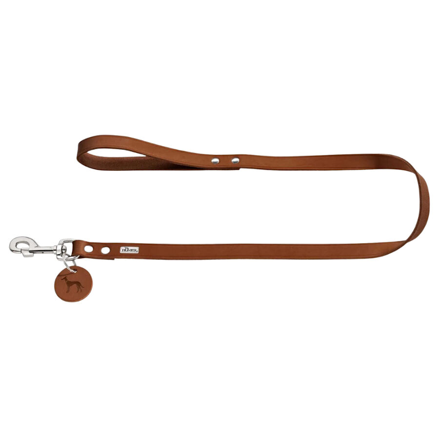 Hunter Correa de Cuero marr&oacute;n para perros 