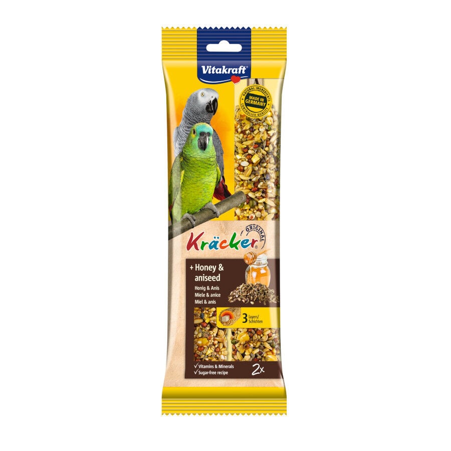 Vitakraft Kr&auml;cker Miel y An&iacute;s Barritas para loro africano, , large Imagen numero 1