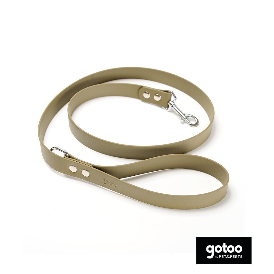 Gotoo Correa Biothane verde oliva para perros, , large indicador imagen numero 2