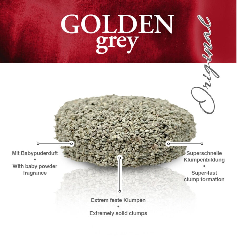 7 kg Golden Grey Arena Fina Aglomerante para gatos, , large Imagen numero 6