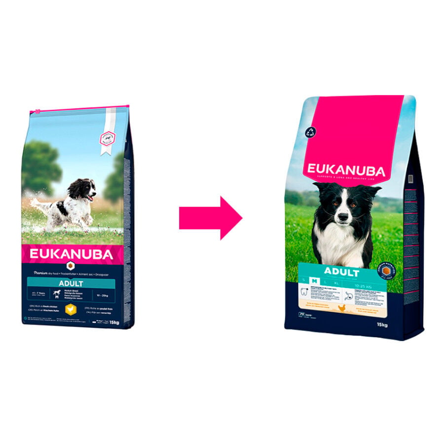15 kg Eukanuba Adult Medium Pollo pienso para perros, , large Imagen numero 1