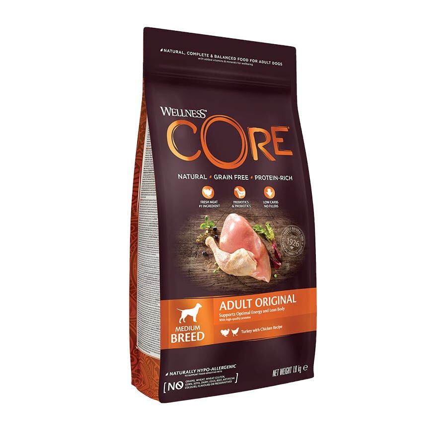 10 kg Wellness Core Adult Medium Original Pavo y Pollo pienso para perros, , large Imagen numero 1