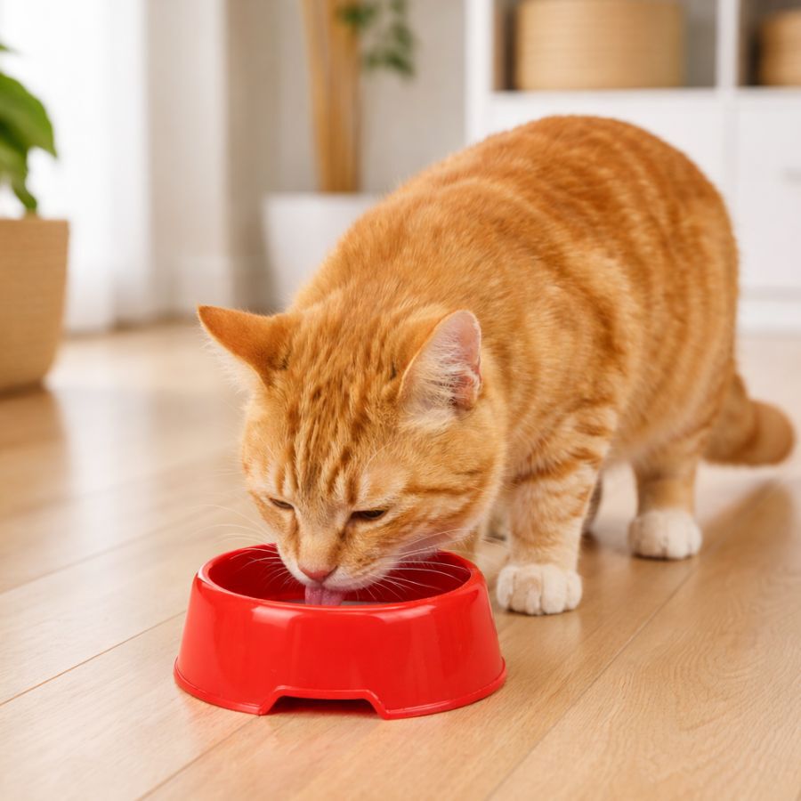 Leeby Comedero de Pl&aacute;stico Rojo para perros y gatos, , large indicador imagen numero 1