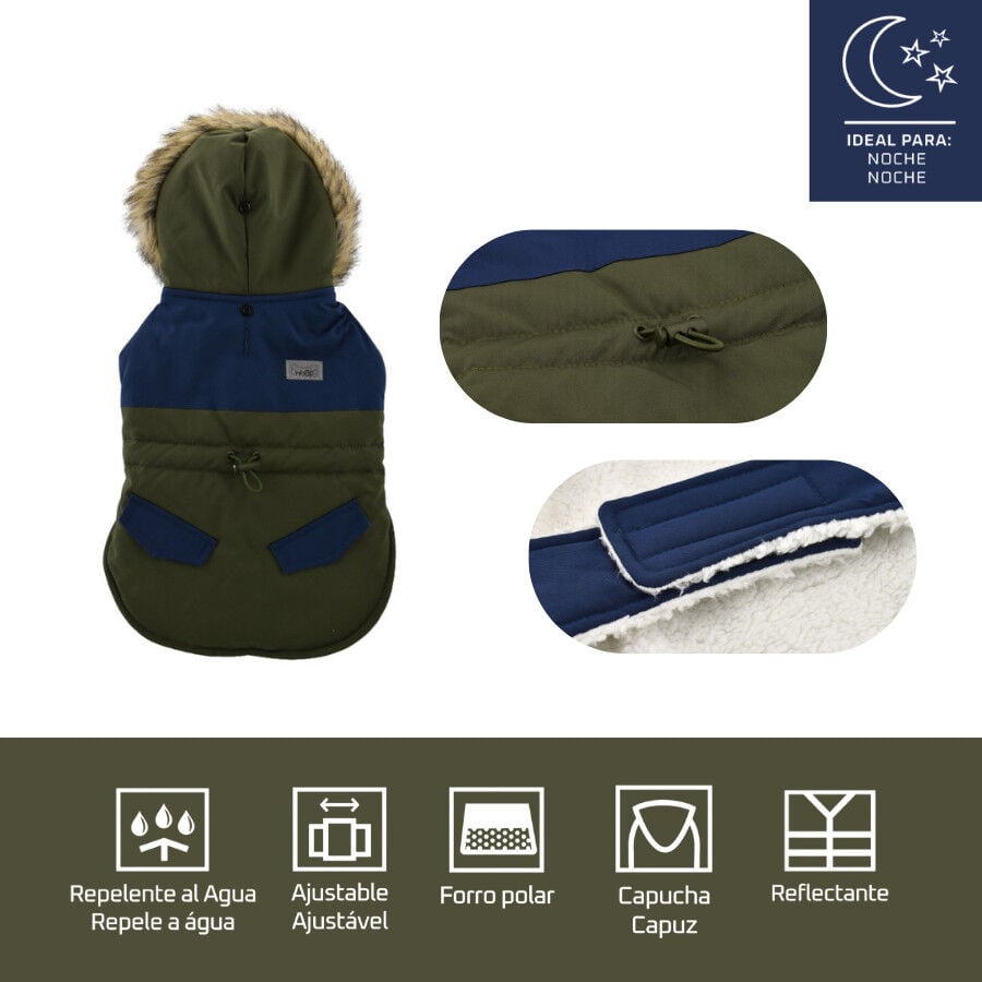 Outech Abrigo Impermeable Verde con Bolsillo para perros, , large Imagen numero 4