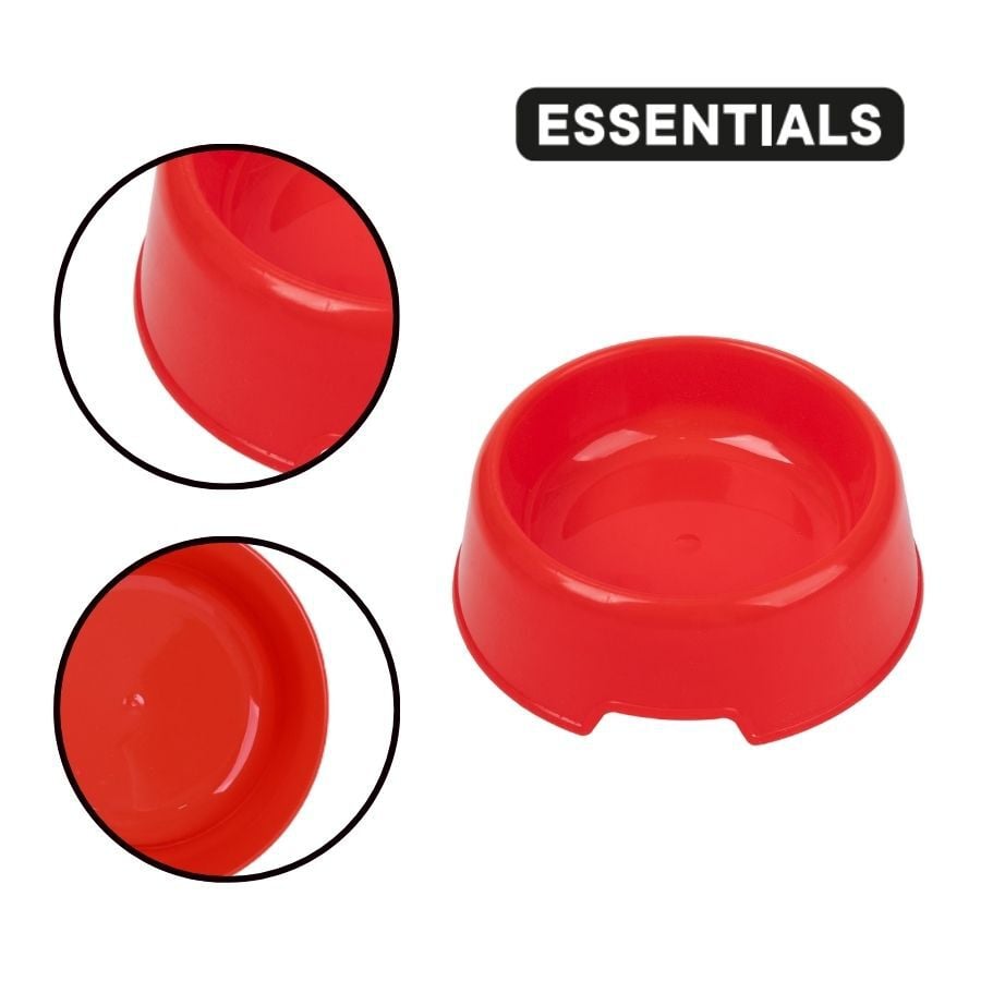 Leeby Comedero de Pl&aacute;stico Rojo para perros y gatos, , large indicador imagen numero 3