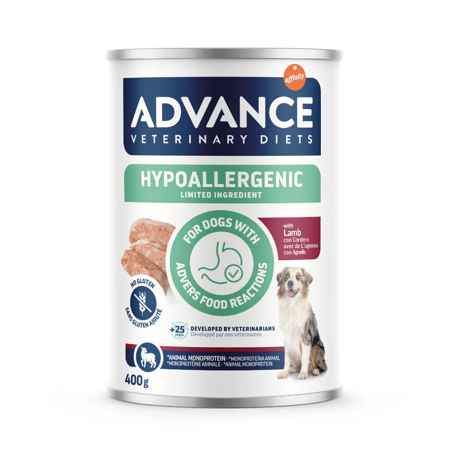 Advance Veterinary Diets Hypoallergenic Limited Ingredient de Cordero Comida H&uacute;meda para Perros