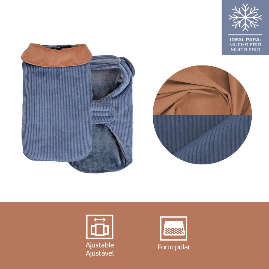 Outech Abrigo Estilo Aviador Rosa y Azul para perros, , large indicador imagen numero 4