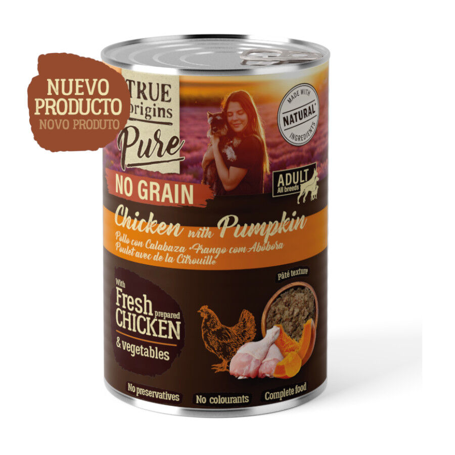 400 g True Origins Pure Adulto Pollo lata para Perros, , large Imagen numero 2